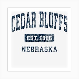 Cedar Bluffs Nebraska Ne Vintage Athletic Sports Design Art Print