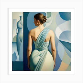 Back View Of A Woman Art Print