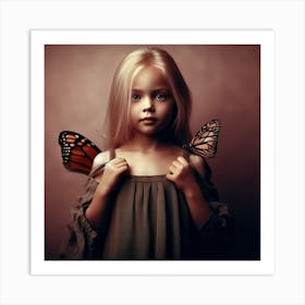 Butterfly Girl Art Print