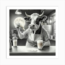 Cow Milking 1 Art Print