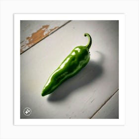 Green Chili Pepper Art Print