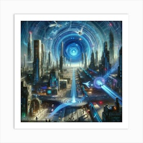 Futuristic City 8 Art Print