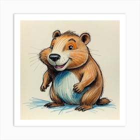 Groundhog 4 Art Print