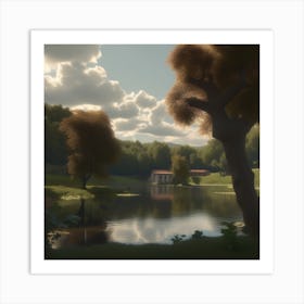 Lake In The Woods 12 Art Print