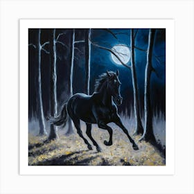 Horse In The Woods 15 Art Print