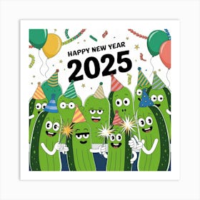 An Illustration Of A Pickle Party Celebr 9fkxz Vmr626xnlr6ozfbq 74sngpp1tu Ayh5etois0w Art Print