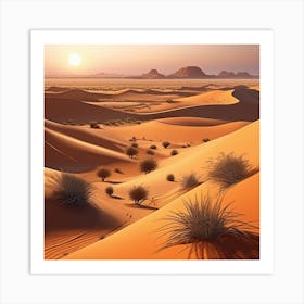 Sahara Desert Landscape 11 Art Print