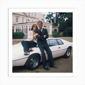 Barbara Bach And Roger Moore, Stars Of The James Bond Film The Spy Who Loved Me Art Print