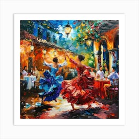 Rhythms in Color: The Flamenco Gala Art Print