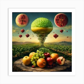 A Secret Society That Eats Fruit And Aliens Art Print