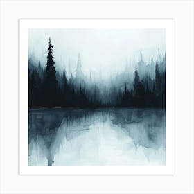 Forest In The Mist Art Print