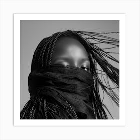 Black Woman With Braids 4 Art Print