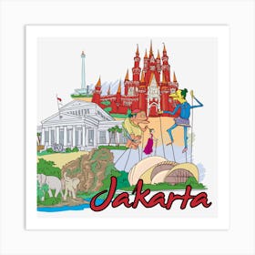 Jakarta Art Print