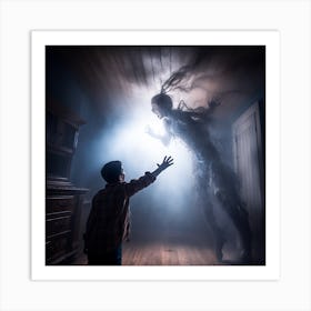 The visitation. Horror. Nightmare. Art Print