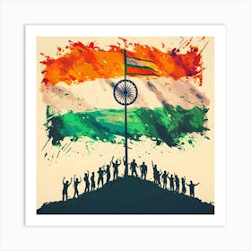 Indian Flag Art Print