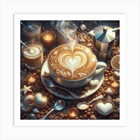 Allure of a cappuccino 4 Art Print