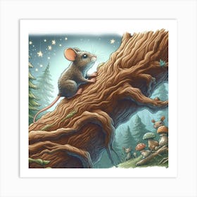 Mouse In The Forest 1 Art Print