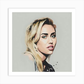 Miley Cyrus minimalistic art work Art Print