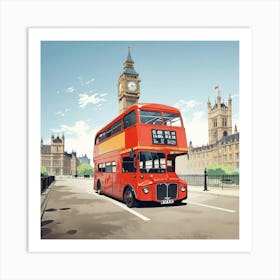 London Bus Art Print 3 1 Art Print