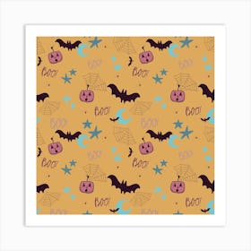 Vinatge Pumpkin On Creme Art Print