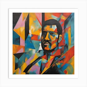 Abstract Painting Of A Man Art Print