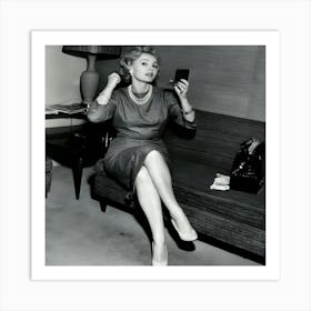 Actress Zsa Zsa Gabor At Idlewild Airport, New York Art Print