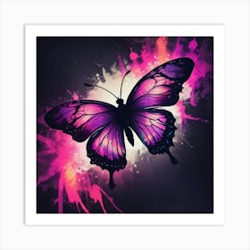 Purple Butterfly Art Print