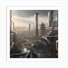 Futuristic Cityscape 249 Art Print