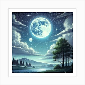 Full Moon In The Sky 45 Art Print