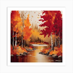 Autumn River Art Print