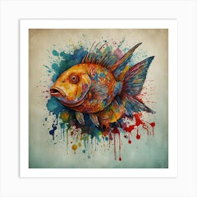 Fish Painting 1 Art Print