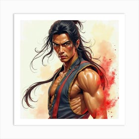 Mortal Kombat Ninja Fighter Concept Art (180) Art Print