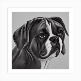 Boxer Dog Portrait Art Print