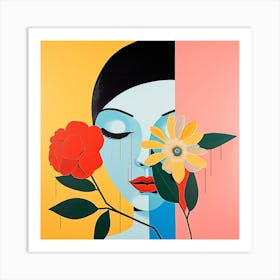 flower woman Art Print