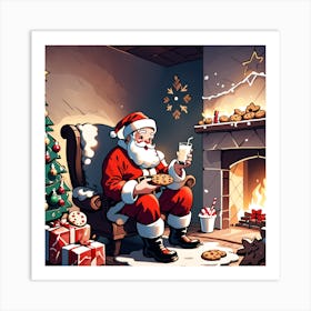 Christmas Santa 5 Art Print