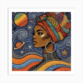 Polarisia Celestial Portrait Art Print