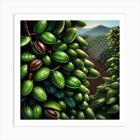 Coffee Beans On A Tree 9 Art Print