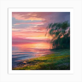 Sunset By The Sea 1 Art Print