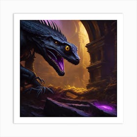 Dragon In The Dungeon Art Print