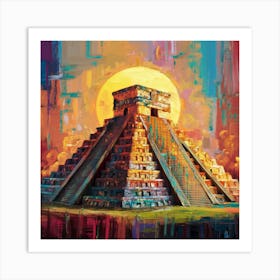 Pyramid Of Chichen Itza Art Print