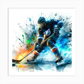 Hockey Player Art Print