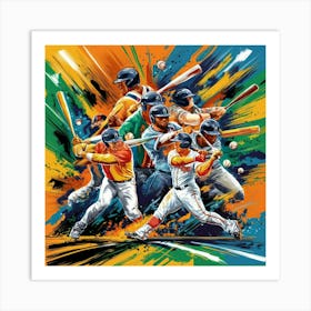 A Vibrant And Dynamic Illustration Of A Baseball G Wtdtna Uteot7abysbzp A Cljjxl17t 60r9uqckxc8q Art Print