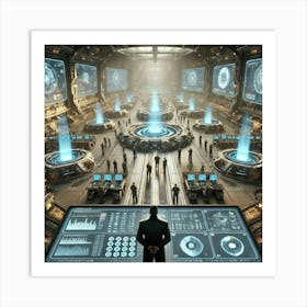 A Detailed Futuristic Scene Showcasing The Asteria Converted Art Print