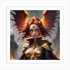 Angel Of Fire 1 Art Print