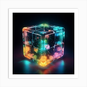 Cube Of Light Art Print