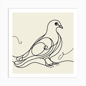 Pigeon Picasso style 1 Art Print