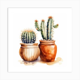 Watercolor Cactus 16 Art Print