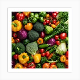 Colorful Vegetables Art Print