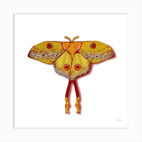 Mechanical Butterfly The Comet Moth Techno Argema Mittrei Art Print