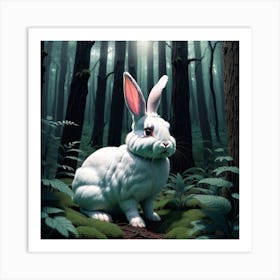 Rabbit In The Forest 17 Art Print